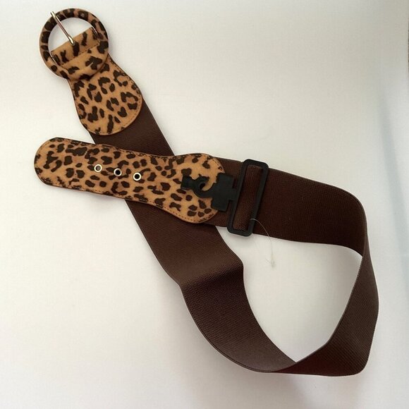 PLUS SIZE CATO LEOPARD ANIMAL PRINT BELT 1X - Picture 4 of 9